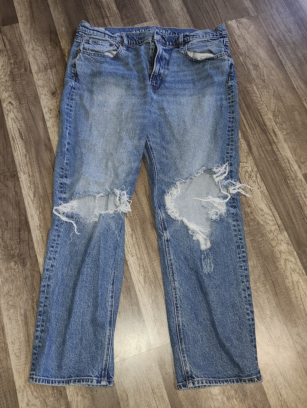 Womens american Eagle Super High Rise Ankle Straight Jeans